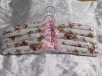 Satin Coat Hangers Pack 5 Floral 3